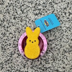 Peeps Yellow Glitter Bunny Vent Clip